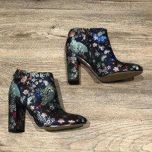 Sam Edelman Floral Heeled Booties